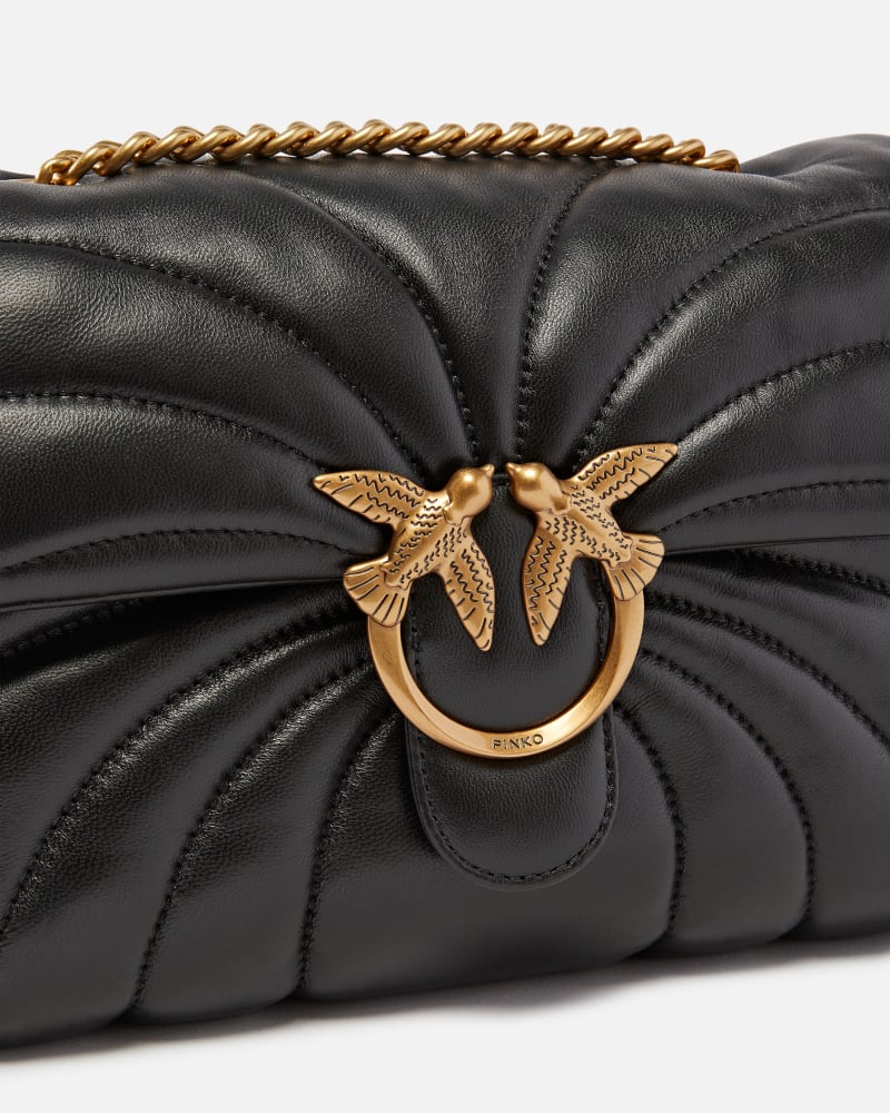 PINKO - HANDTAS - LOVE PUFF CLASSIC CL - NERO-ANTIQUE