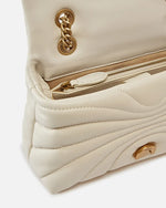 PINKO - HANDTAS - LOVE PUFF MINI CL SHEEP NAPPA - WHITE+WHITE-ANTIQUE GOLD