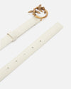 PINKO - RIEM - LOVE BERRY H2 BELT.LOW VITELLO SETA - WHITE