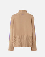 PINKO - PULL - BARBADOS MAGLIA - CAMEL/PURPLE