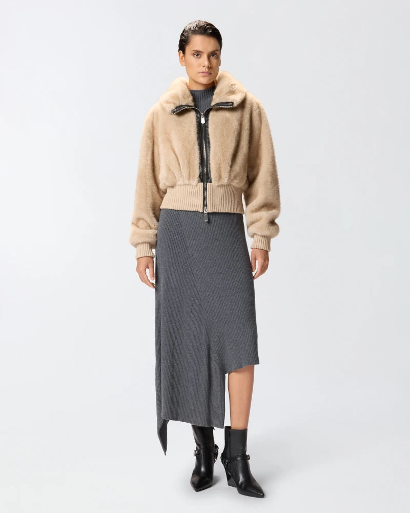PINKO - BOMPER - BAGELS BOMPER ASPEN - BEIGE-MOONLIGHT