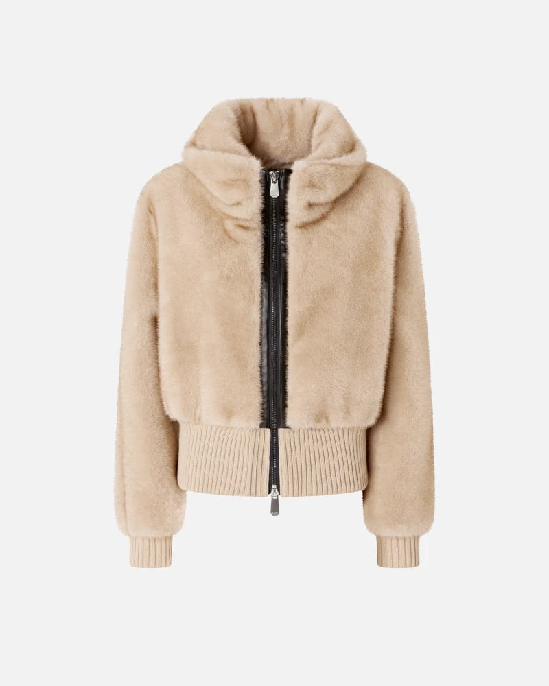 PINKO - BOMPER - BAGELS BOMPER ASPEN - BEIGE-MOONLIGHT