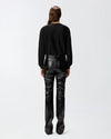 PINKO - PULL - LANZAROTE MAGLIA LANA LOGO IN TRASPARENZ - BLACK