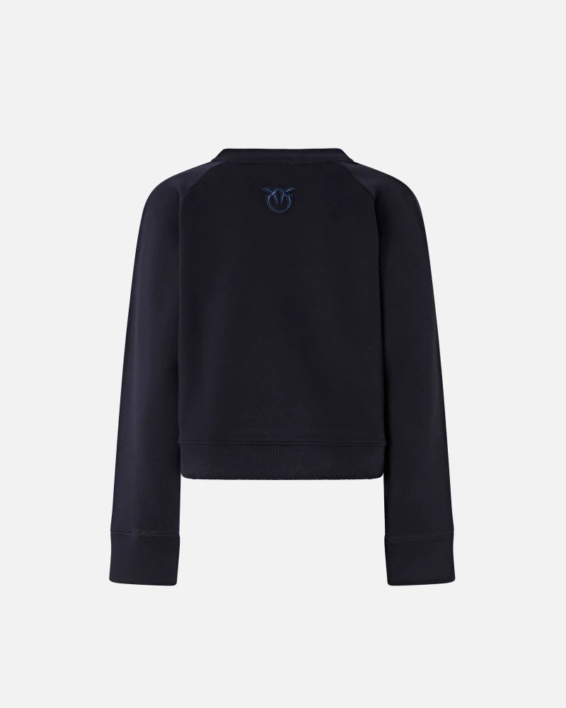 PINKO - SWEATER - MARGARINA MAGLIA FELPA CON BOTTONI - DARKNESS BLUE