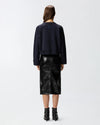 PINKO - SWEATER - MARGARINA MAGLIA FELPA CON BOTTONI - DARKNESS BLUE