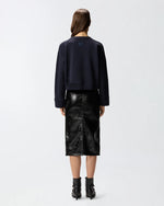 PINKO - SWEATER - MARGARINA MAGLIA FELPA CON BOTTONI - DARKNESS BLUE