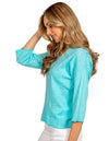 DUE AMANTI - PULL - FLORALI - PULLOVER V NECK - TIFFANY