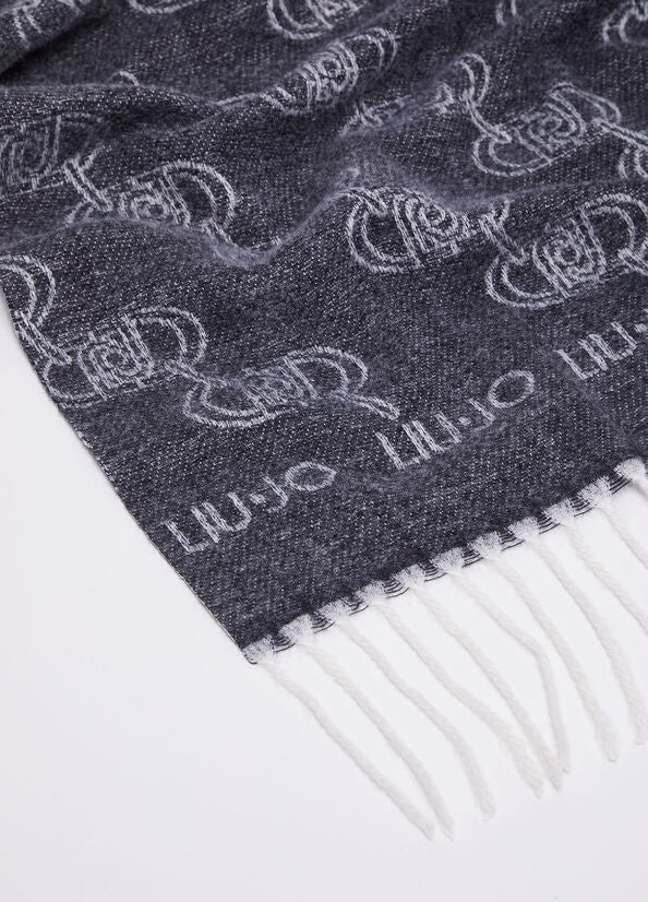 LIU JO - SJAAL JACQUARD LOGO - NERO