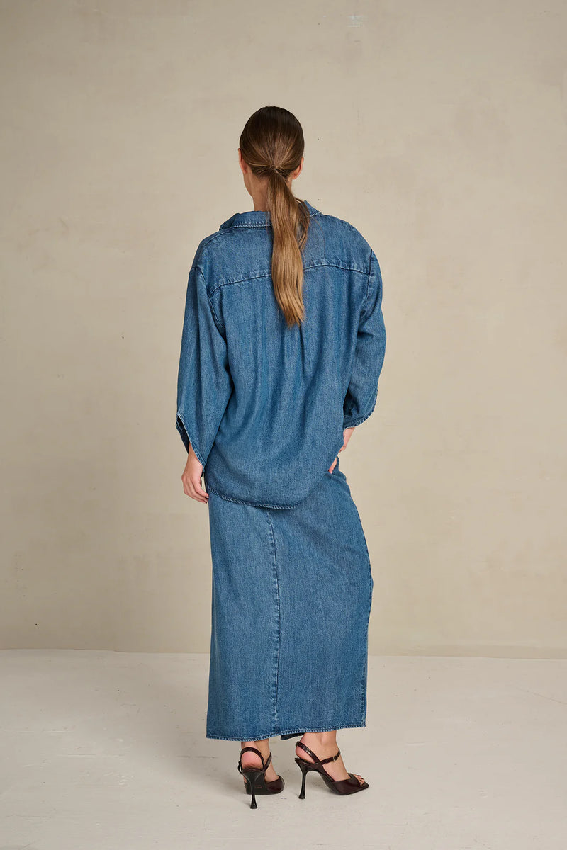 MARCH23 - ROK - W_SKIRT COSTANZA - NAVY