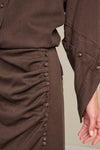 MARCH23 - ROK - W_SKIRT COSTANZA - CHOCOLAT