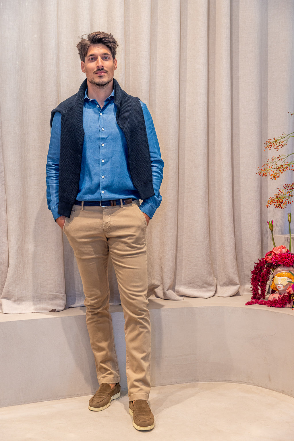 R2 AMSTERDAM - HEMD - DENIM BLUE
