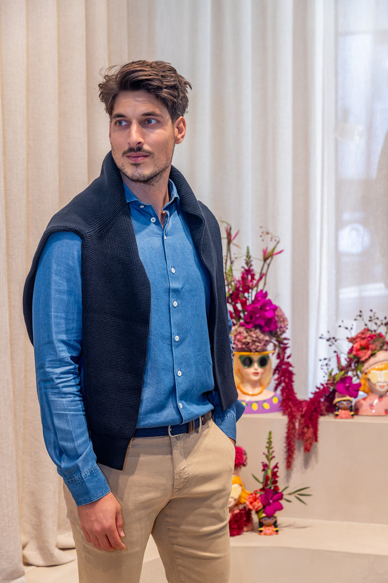 R2 AMSTERDAM - HEMD - DENIM BLUE