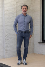 DISTRICT INDIGO - PERFORMANCE SHIRT TWILL - GRIJS 326