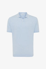 GENTILUOMO - POLO - POLO NO BUTTONS SS - LIGHT BLUE