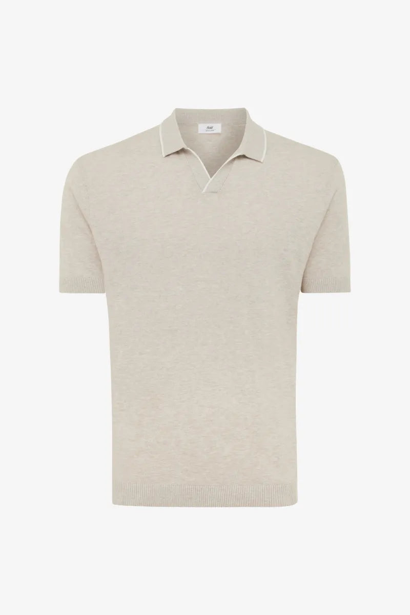 GENTILUOMO - POLO - POLO NO BUTTONS SS - SAND