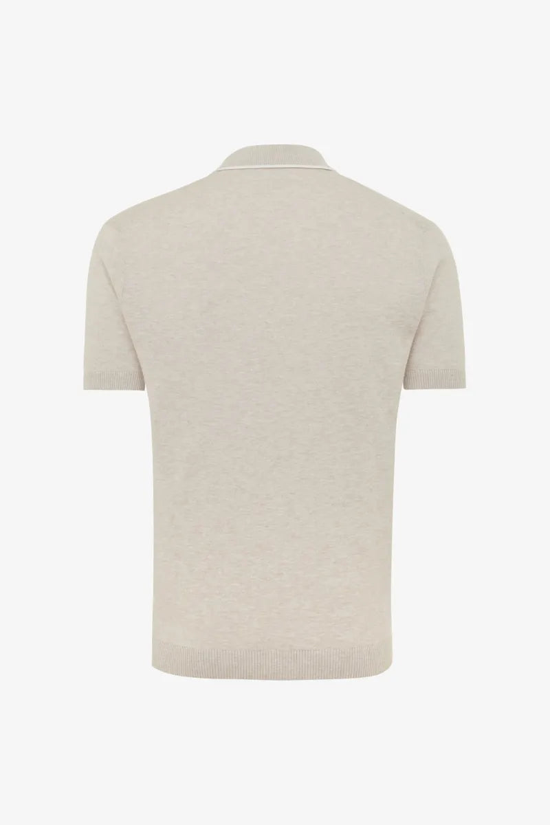 GENTILUOMO - POLO - POLO NO BUTTONS SS - SAND