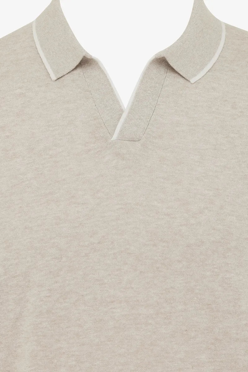 GENTILUOMO - POLO - POLO NO BUTTONS SS - SAND
