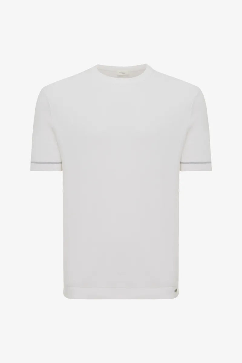 GENTILUOMO - T-SHIRT - ROUND SS - OFF WHITE
