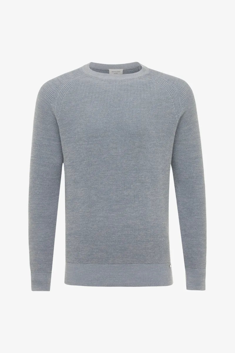 GENTILUOMO - PULL - ROUND LS RAGLAN - BLUE
