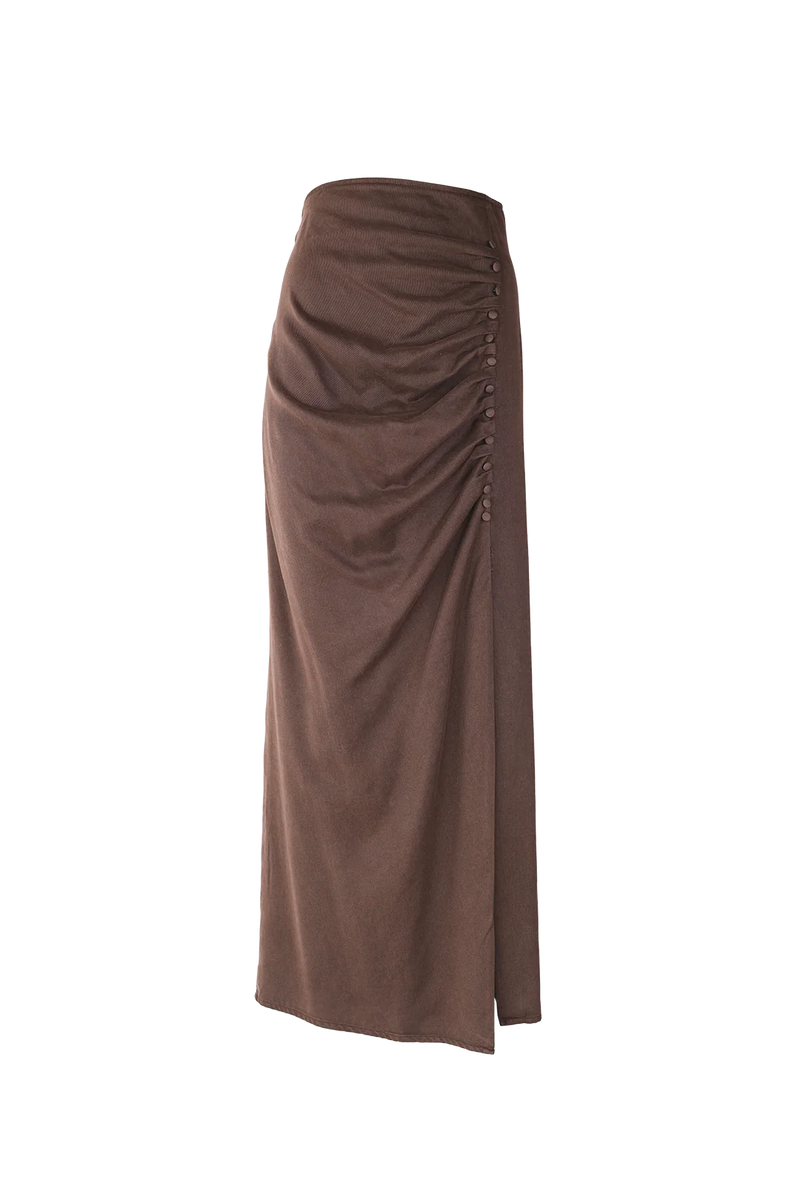 MARCH23 - ROK - W_SKIRT COSTANZA - CHOCOLAT