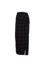 MARCH23 - ROK - A_SKIRT CIRI BOLD CHECK - NAVY