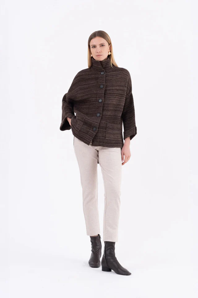 VICARIO CINQUE - VEST - MUSC BROWN MELANGE