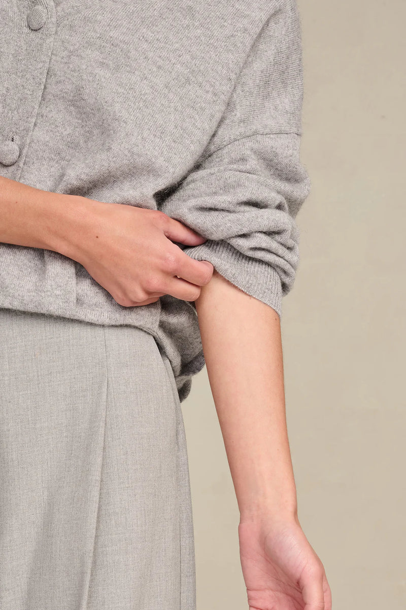 MARCH23 - GILET - D_CARDIGAN ASSANE - SILVER GREY