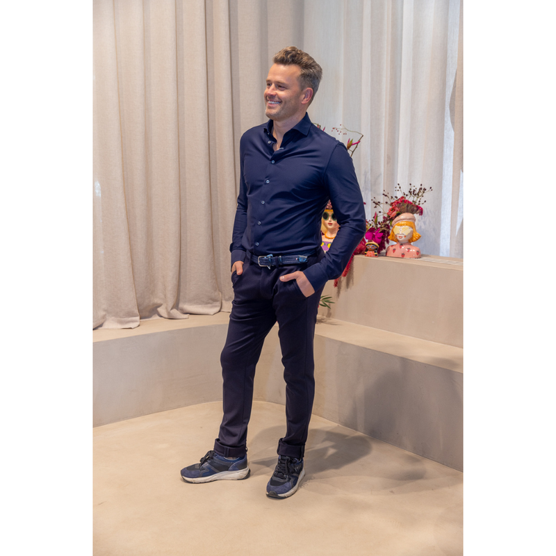 ZUITABLE - CHINO DISPARTAFLEX SE - 690 DONKER BLAUW