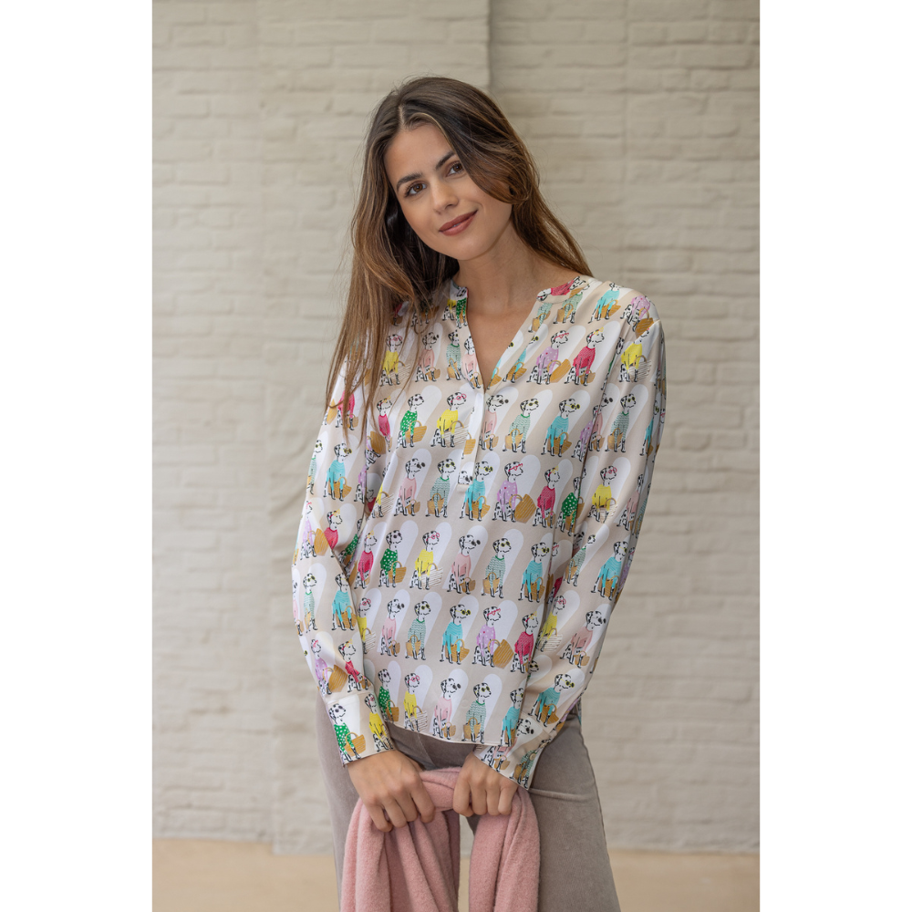 HERZEN'S ANGELEGENHEIT - BLOUSE - MUSHROOM MULTI