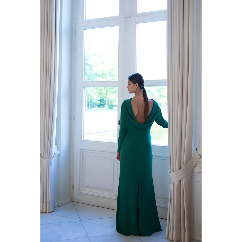 MARCH23 - KLEED - A_DRESS MANDY - BASIL GREEN