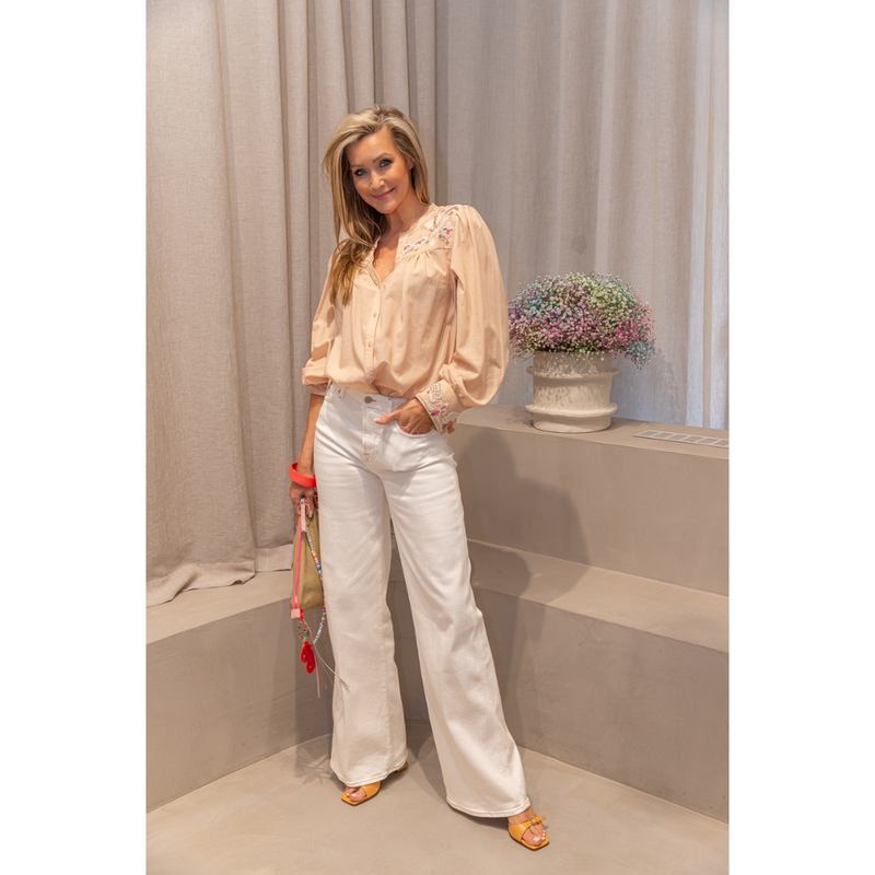7FAMK - JEANS - LOTTA SUGAR - WHITE