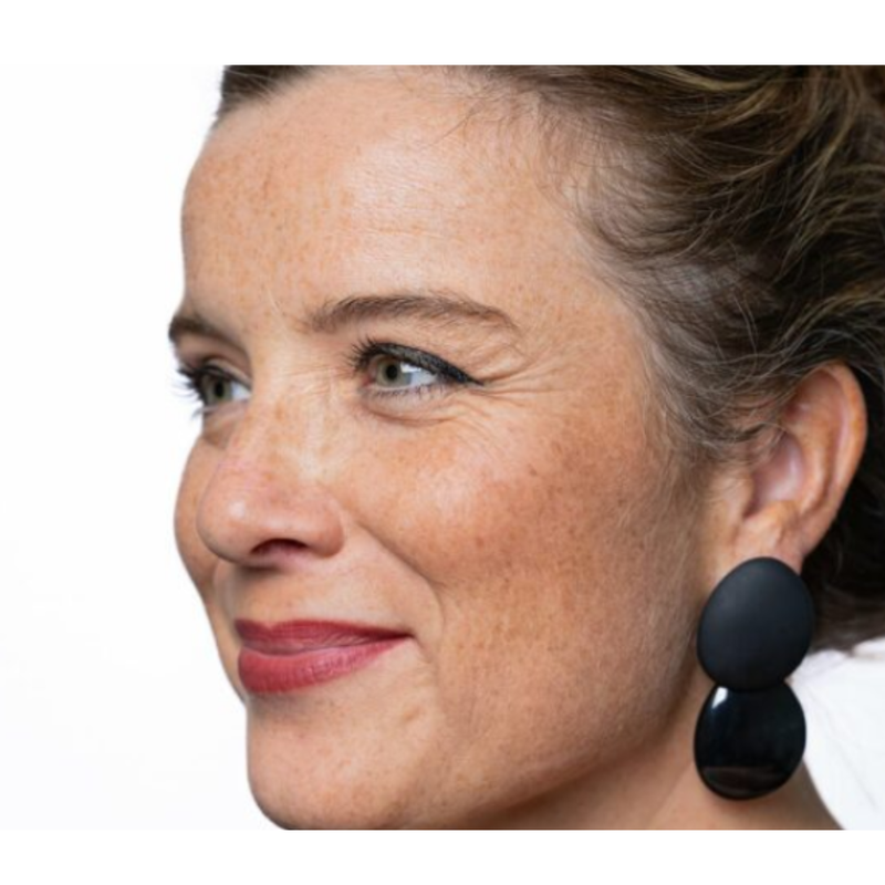 ATELIER LOUIZA - OORBEL - PAULINE EARRINGS - NOIR VELVET