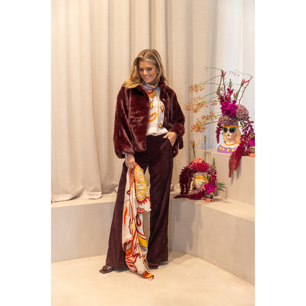 DUE AMANTI - PELSJE - FURKIM FUR JACKET - BURGUNDY