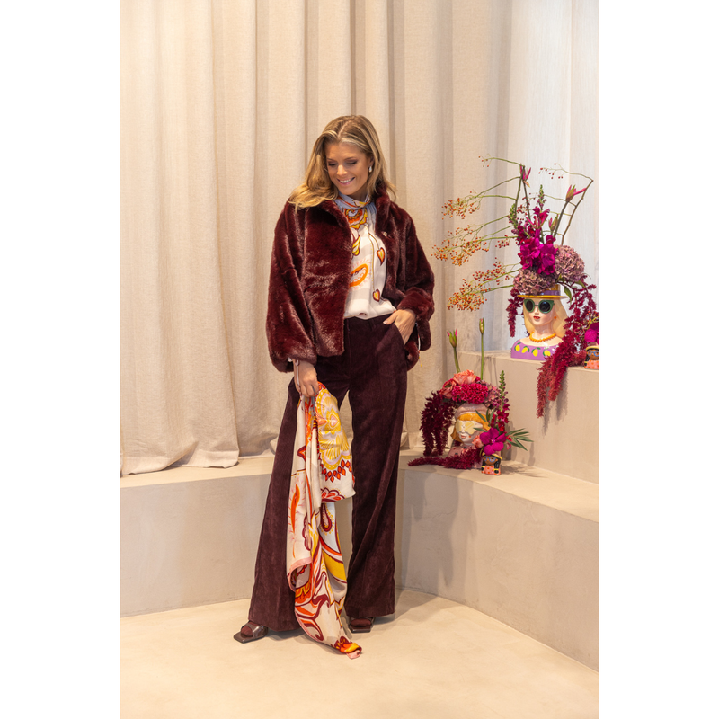 DUE AMANTI - PELSJE - FURKIM FUR JACKET - BURGUNDY