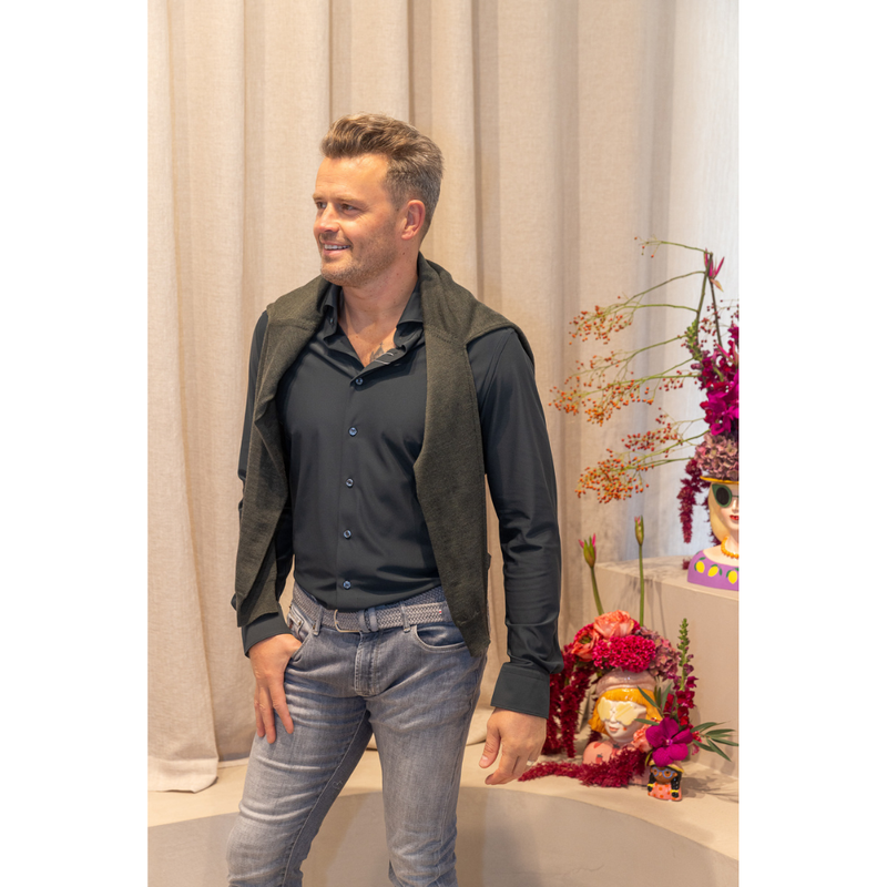 DISTRICT INDIGO - HEMD - PIQUE PERFORMANCE SHIRT - GROEN 074