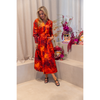 DUE AMANTI - KLEED - LUBY PRINTED LONG DRESS - VULCANO