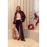 CAMBIO - BROEK - AMELIE - BURGUNDY LIPSTICK
