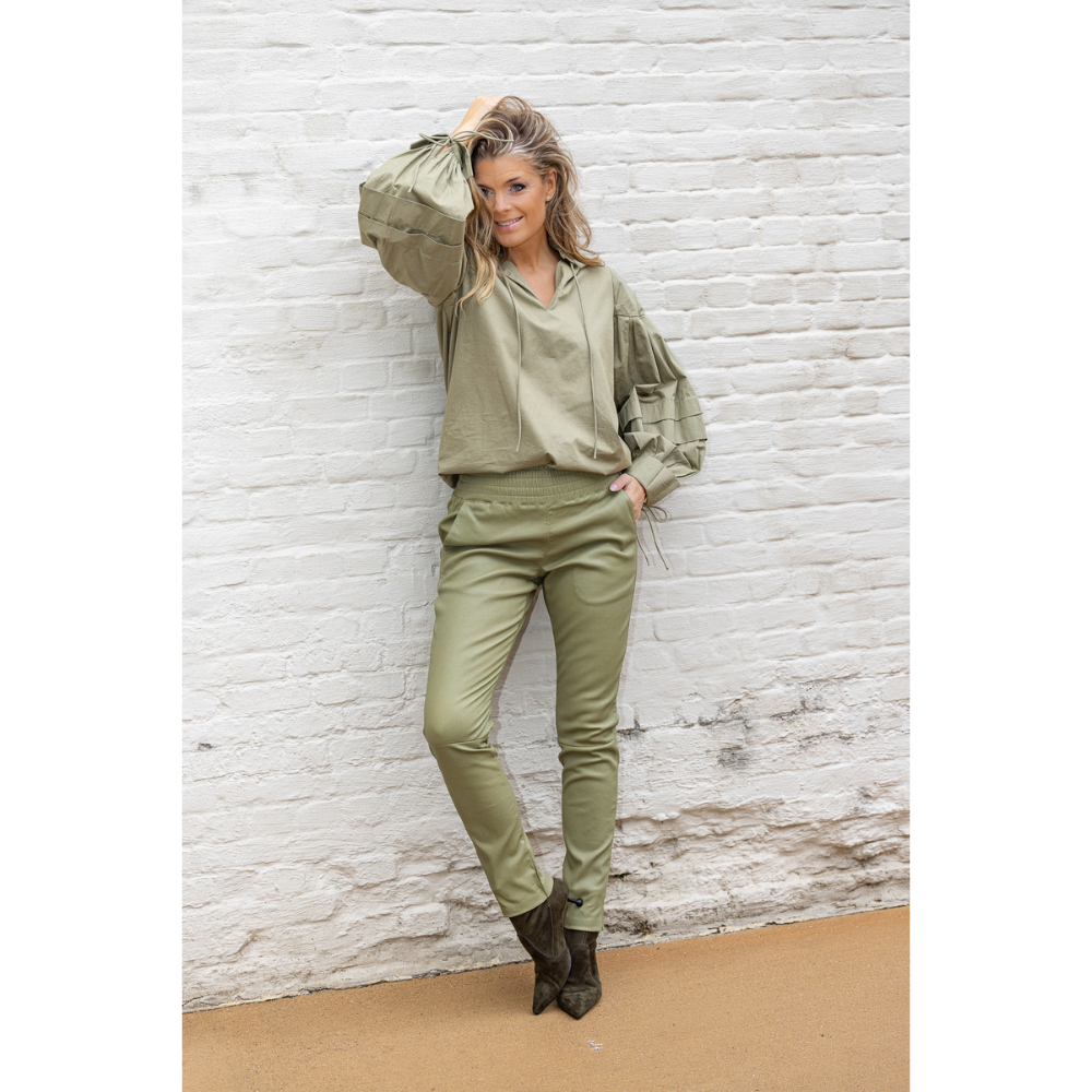 IBANA - BROEK LEDER - COLETTE - MOSS GREEN