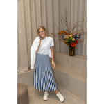 LIU JO - ROK VERTICAL STRIPES - MISTERY BLUE/BIANCO