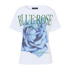 MARGITTES - T-SHIRT - BLUE A ROSE - WIT