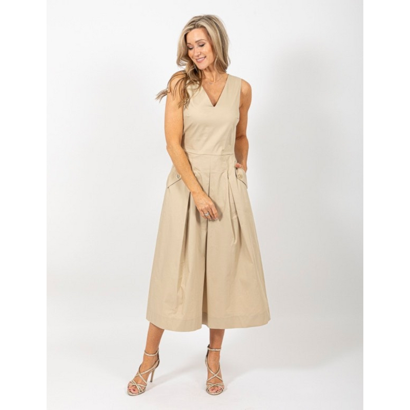 DUE AMANTI - KLEED - ELODIE LONG SLEEVELESS DRESS - BLOND WOOD