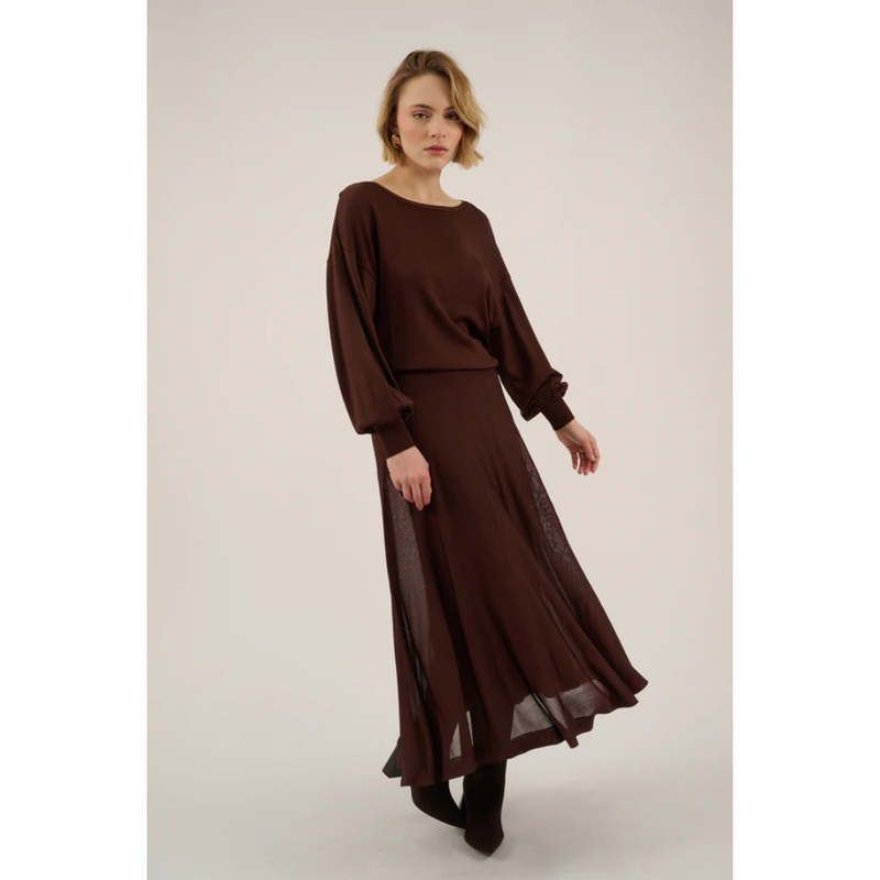 OSCAR THE COLLECTON - PULL - GEMMA TOP - CHOCOLATE