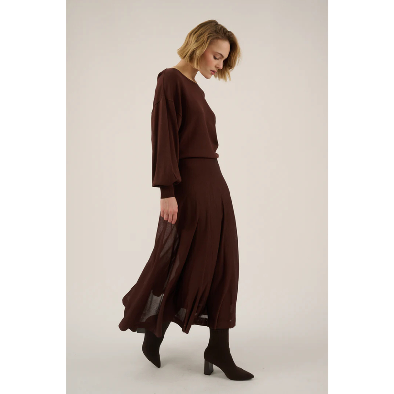 OSCAR THE COLLECTON - PULL - GEMMA TOP - CHOCOLATE