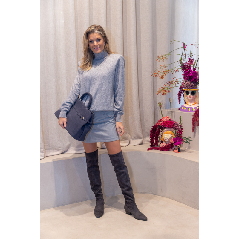 MARCH23 - LAARS - OLIVIA BOOT SUEDE STRETCH - GREY SUEDE