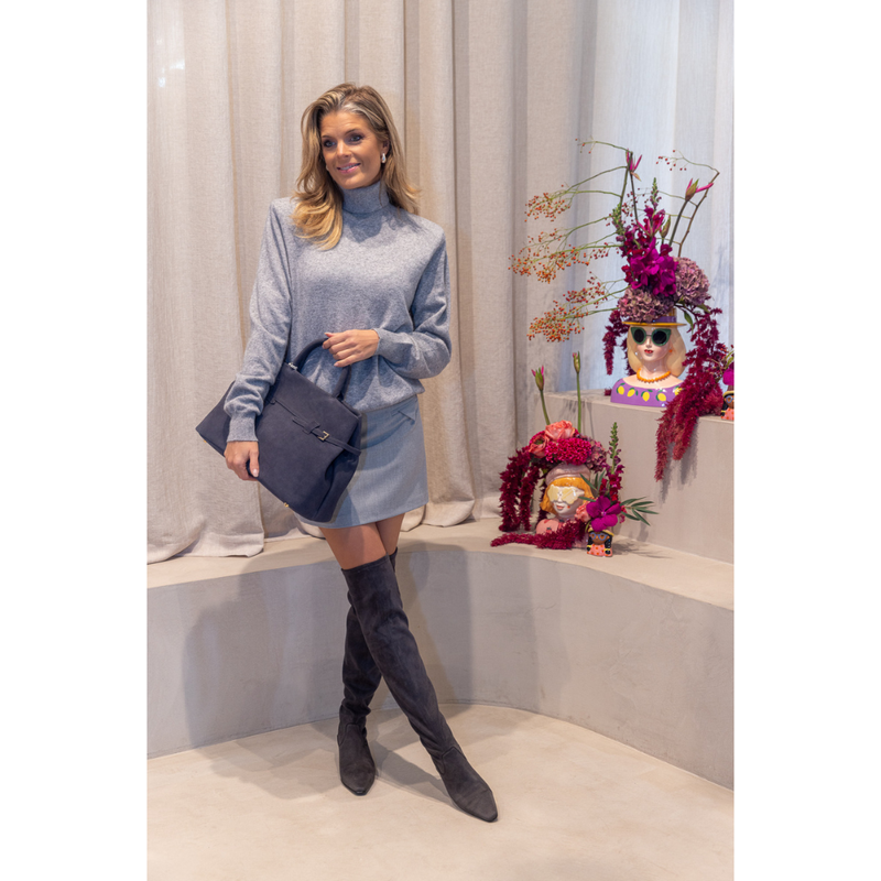 MARCH23 - LAARS - OLIVIA BOOT SUEDE STRETCH - GREY SUEDE
