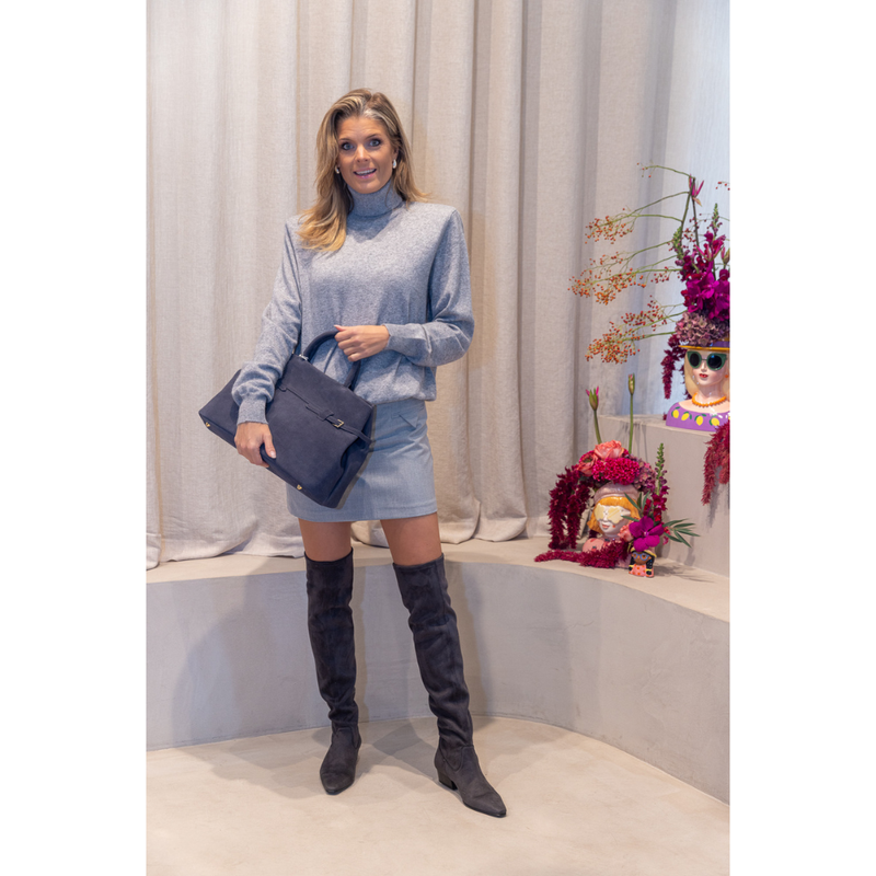 MARCH23 - LAARS - OLIVIA BOOT SUEDE STRETCH - GREY SUEDE