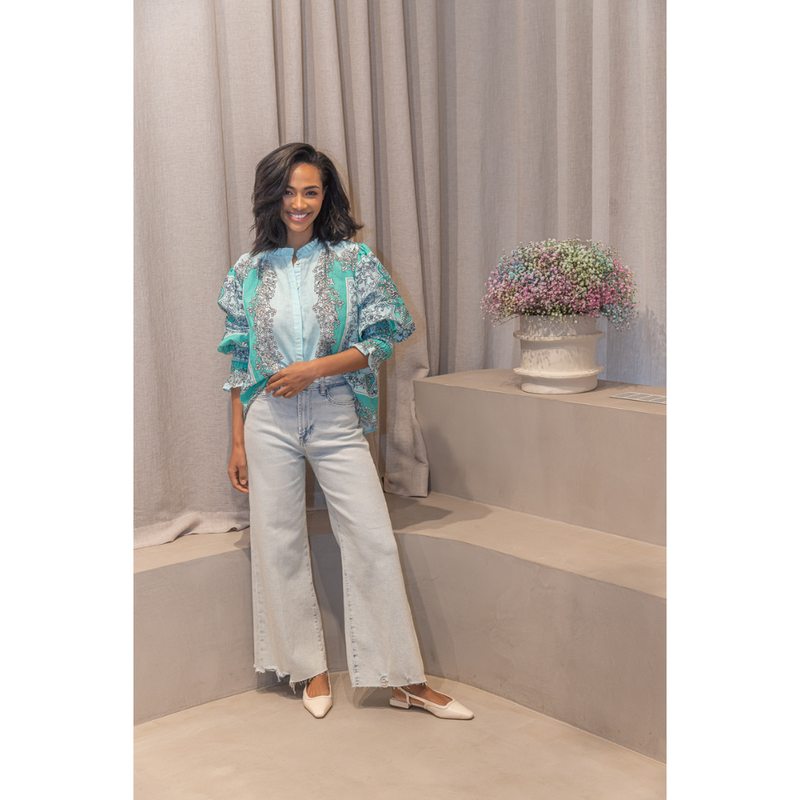 7FAMK - JEANS - ULTRA HIGH RISE CROPPED JO - WALK - LIGHT BLUE