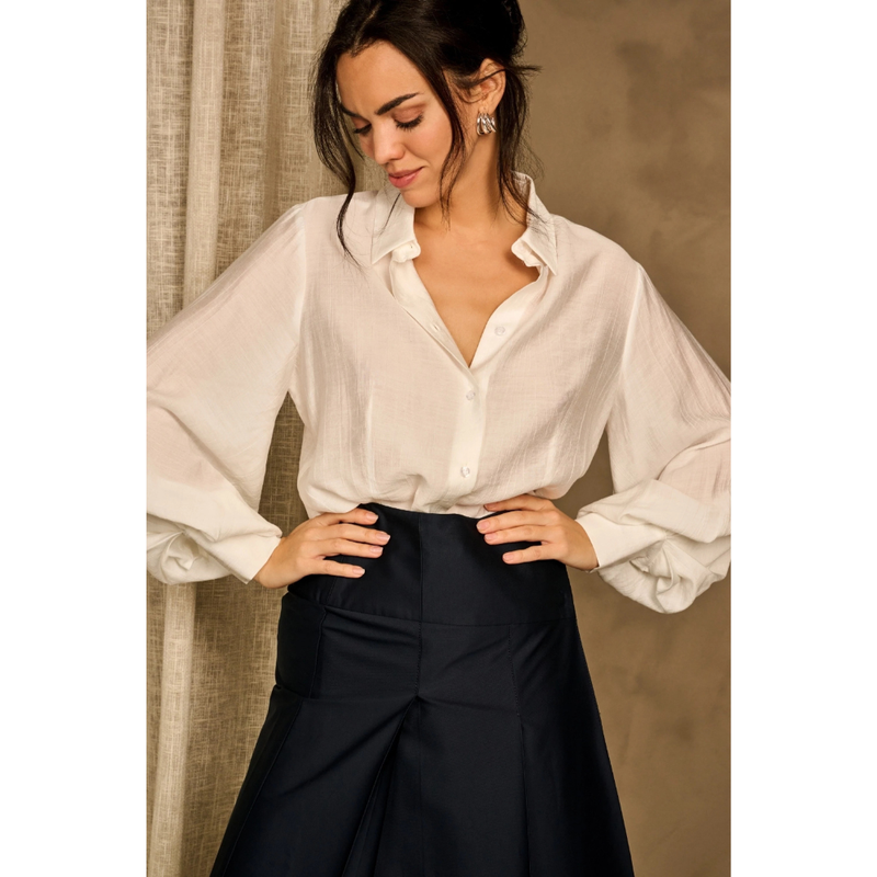 DUE AMANTI - BLOES - CLARABEL BLOUSE - LICHT BEIGE