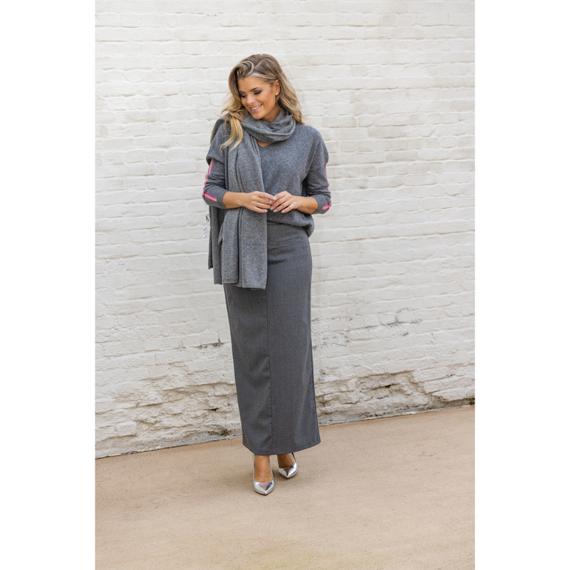 ABSOLUTE CASHMERE - PULL - DUNMORE - DARK GREY BDS ROSEBUD