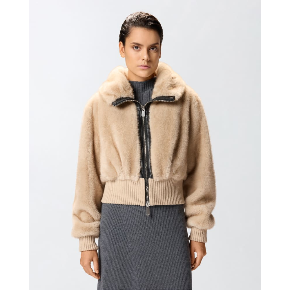 PINKO - BOMPER - BAGELS BOMPER ASPEN - BEIGE-MOONLIGHT